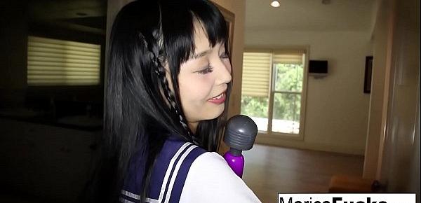  Schoolgirl Marica walks through the house before masturbating